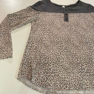 Leopard/Grey Blouse